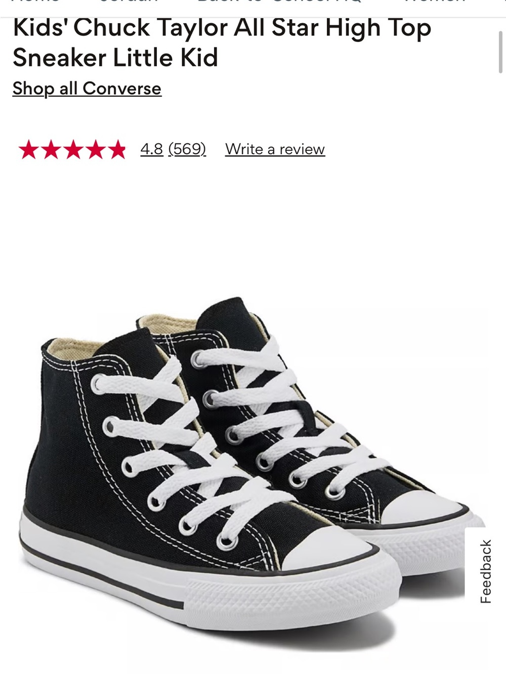 Converse High Top Sneakers in Black and White
